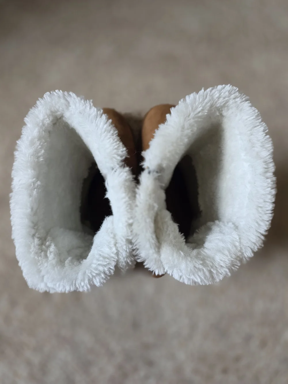 Women’s Faux-Suede Winter Boots in Chestnut with Faux-Fur Trim